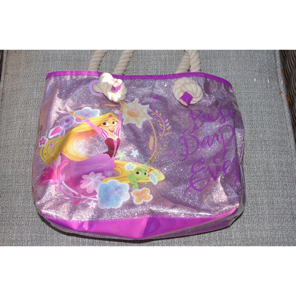 Disney Store Tangled Y2K‎ Rapunzel Sparkly Tote Bag EUC